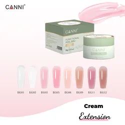 ג'ל לבניית ציפורניים 28 גר' בגוון לבן חלבי 02 - CANNI