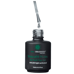 טופ ג'ל ללא נטרול שקוף 15 מי'ל - Nail Creativity