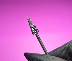 ראש שיוף שפיץ קרבייד להסרת ג'ל פס ירוק - תוצרת רוסיה.