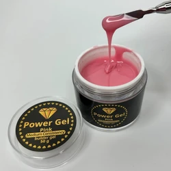 ג'ל לבניית ציפורניים 50 גרם בגוון ורוד - POWER GEL