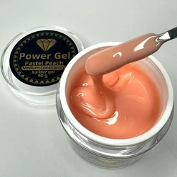 ג'ל לבניית ציפורניים 50 גרם בגוון אפרסק פסטל - POWER GEL