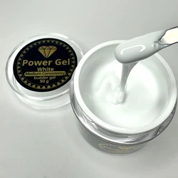 ג'ל לבניית ציפורניים 50 גרם בגוון לבן - POWER GEL