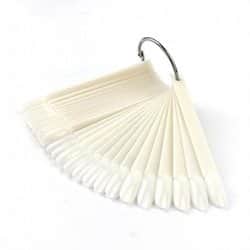 מניפת טיפסים בגוון שקוף. 50 יח' טיפס + חישוק מתכת.