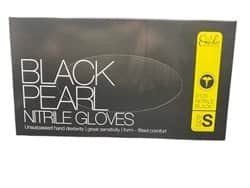 כפפות ניטריל (ללא אבקה) שחורות חזקות במיוחד. מידה-S. (100 יח' בחבילה).